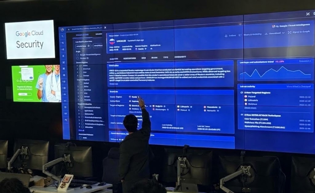 Cybersecurity Hub Anáhuac Mayab - Videowall Google Threat Intelligence